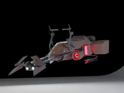 Speeder Bike from The Mandalorian Free 3D model