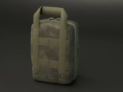 Military First Aid Kit Low-poly 3D model
