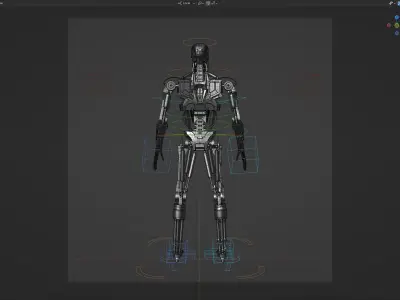 Rigged T-800 Terminator 3D model