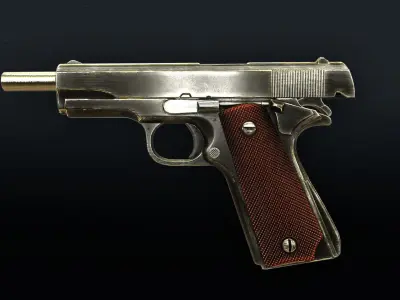 PBR Colt M1911 with Bonus Camo Textures for FPS  Low-poly 3D model