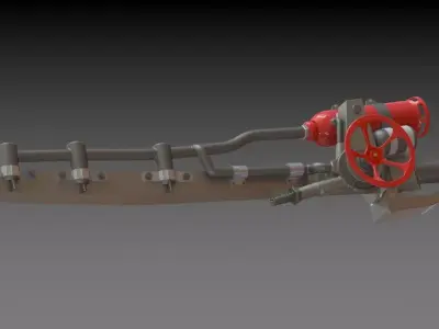 Shishkebab flaming sword Fallout 4 3D model