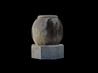 Korean Traditional Jar Statue  3D model