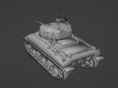 M4 A1 Sherman Low-poly 3D model