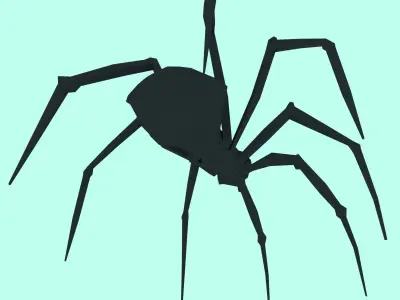 Low Poly Spider Model Free low-poly 3D model