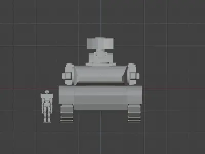 Shadowguard Gun Mount Type 1A1 Low-poly 3D model