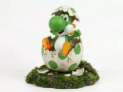 Cute Dinosaur Hatchling Egg Statue 90mm Printable STL 3D print model