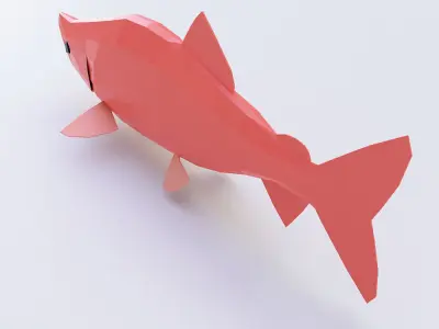 Simon fish low poly  3d model  Low-poly 3D model
