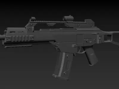 G36C high poly gun 3D model