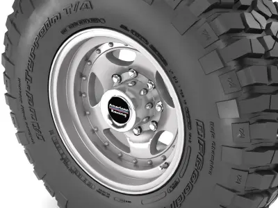 OFF ROAD WHEEL AND TIRE 3 3D model