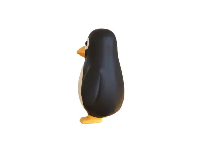 Cartoon Penguin v001 Low-poly 3D model