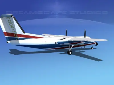 Dehaviland DHC-8 100 Robinson Air 3D model