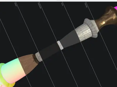 Fantasy Stylish- Wand of Heavy Low-poly 3D model