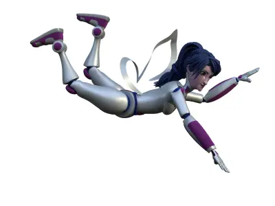 3D GIRL ROBOT MODEL  3D model