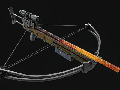 Rebar Crossbow  Low-poly 3D model