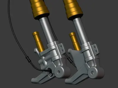 Ohlin Mudguard for Motorcycle Low-poly 3D model