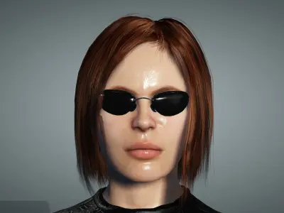 Agent X009 Low-poly 3D model