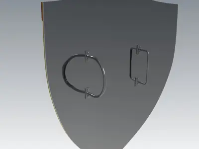 Knight Shield Low-poly 3D model