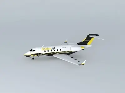 Goldenjet Bombardier Challenger 300 Free 3D model
