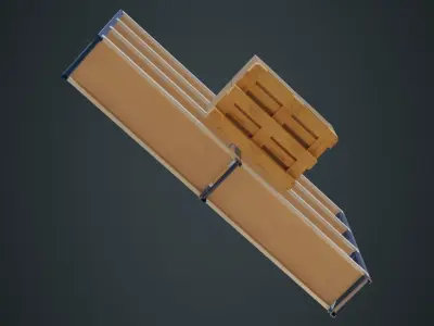 Boxes Pallet And Shelf 1A Low-poly 3D model