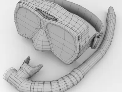 Snorkel and Mask 3D model