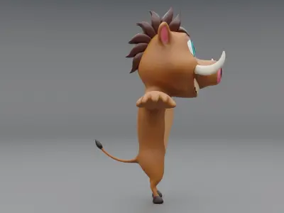 3D Wildboar Cartoon 3D model
