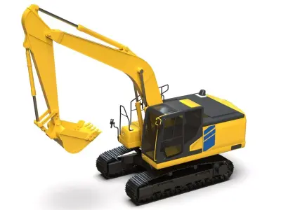 PC200-11 Hydraulic Crawler Excavator 3D model