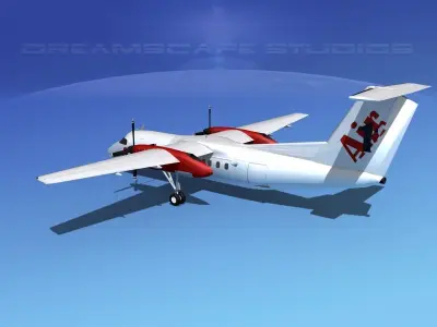 Dehaviland DHC-8 100 Air One 3D model