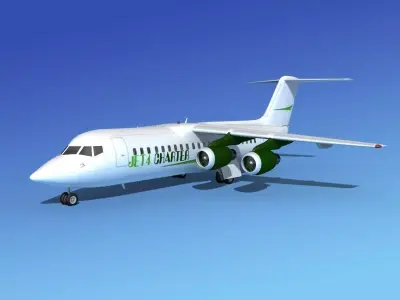 BAe 146-300 Jet Charter 3D model