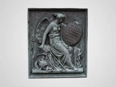 High Relief Angel with Sword 3D model