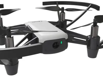 DJI Tello Drone 3D model Low-poly 3D model