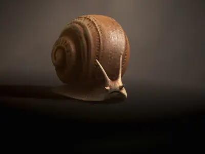 Land snail1 - Game Ready Low-poly 3D model Low-poly 3D model