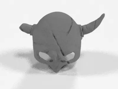 Battle Helmet Low-poly 3D model