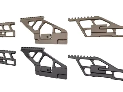 Gun Side Rail Pack Low-poly 3D model