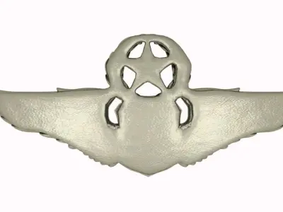 Silver Wings Badge 3D model