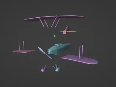 Biplane From Indiana Jones Movie 3D print model purchase