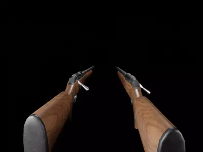 Low Poly 22 LR Hunting Rifle Game Ready Low-poly 3D model