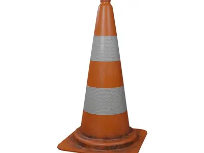 Traffic Cone Free low-poly 3D model