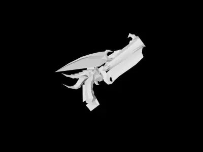 Demon Gun Low-poly 3D model
