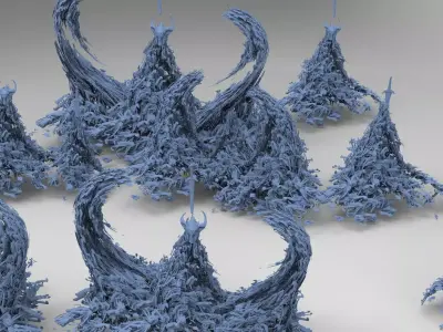 Undead treasure corpses collection 3D model