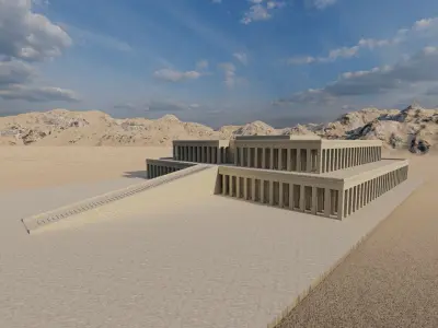 somer ancient pyramid-Ziggurat Temple 3D model