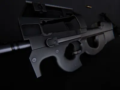 AAA P90 Game Ready PBR Low-poly 3D model