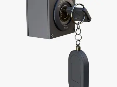 Car Ignition Key with Remote Control M1 3D model