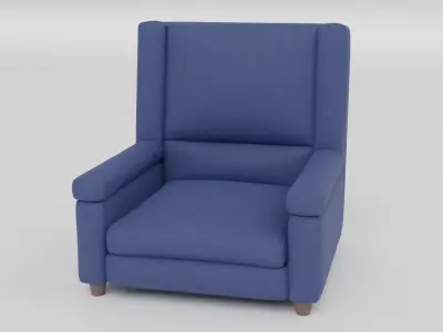 Couch  Armcair  Pouffe Free 3D model