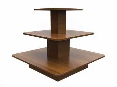 Three Tier Square Table Free 3D model