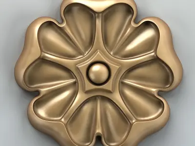 Round rosette 011 Free 3D model