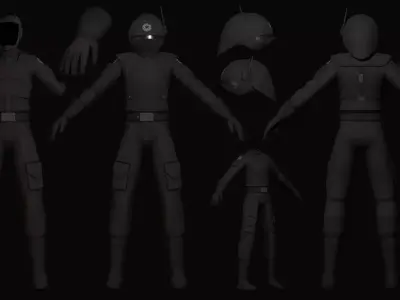 Imperial Engineer  Low-poly 3D model