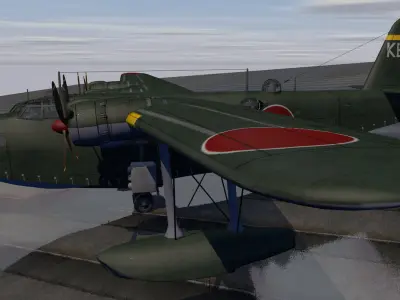 Kawanishi H8K2 Emily 3D model