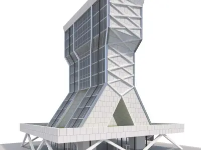 Commercial Building-018 Office Tower 3D model