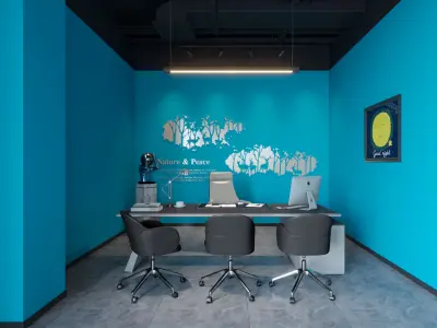  Office interior scene 25 3D model