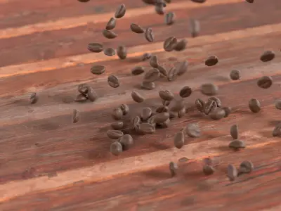 Coffee beans dark 3D model